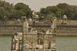 Ruins and birds