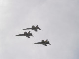 3 FA18 Hornets over the Grand Prix