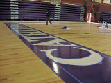 The new gym floor gets its paint  .. 6602