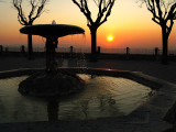 Fountain at sunset .. A4088