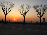 Sunset on the Piazza  Santa Chiara .. A4089