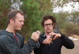 Viggo and Simon with a Cretzmar´s bunting