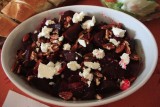 Beetroot salad with  goats cheese and Pecans