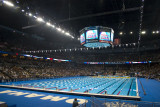 Attendance at Qwest Center Omaha broke records for largest swimming meet ever held in the U.S.