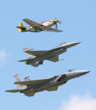 P-51  F-16  F-15  Heritage flight