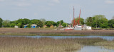 Backmans Seafood shrimpboats seen from Bowens Island