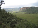Got ourselves a little lost - had to bike down the hill and across the field to get back to that road.