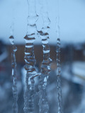 Ice on glass