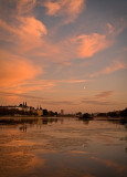 Moonrise & Sunset at Lake Peblinge