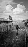Maasai Roofers! (bw)