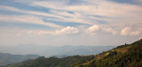 Mountain cloudscape and village