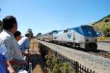 A nice pre-made railfanning spot behind the freight house.