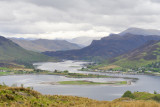 view of Lochs Alsh left, Long ahead & Duich right, from the top