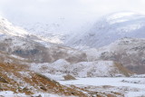 Easdale tarn from ascent towards Langdale pikes