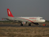 1623 12th December 07 Air Arabia A320 turning off taxiway charlie at Sharjah Airport.JPG