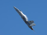 F/A-18 Hornet with contrails