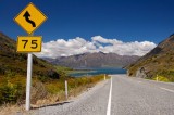 Road Sign Lake Hawea