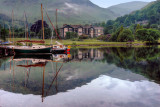 Boats and big house, Ullswater, Cumbria