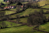 Fields and farmstead, West Dorset border