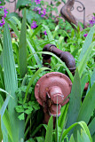 Gas Meter in Flowerbed