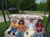 Aunt Nancy with Kelbie, Cierra, and Miranda
