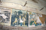 World War II Era Ads And Comics In Old Abandoned Farm House.