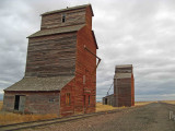  Lonesome Grain Silos Of Hobson Montana.