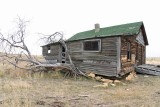 Old House In Eastern Montana With Hand Stacked Rock Foundation