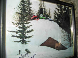  Photo ( In Cabin) Of Eric And His Friends On Cabin Roof In Early 1990s On High Snow Year.