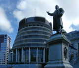 The Beehive Parliament building, Wellington