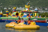 Dodgem boats at an amusement park