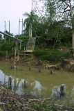Remains of a bridge destroyed by Australian forces in WW2