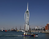The Spinnaker Tower in the harbor of Portsmouth, England