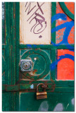 Cerradura con grafiti  -  Door lock with graffiti