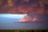 departing storm and light