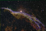 Western Veil Nebula in Narrow Band