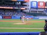 Kenny Rogers throwing a warmup pitch