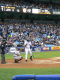 Derek Jeter adjusts his batting helment