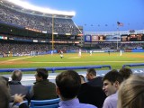 The view from row D opposite home plate