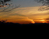 SUNSET WITH UPPER AIR WIND PATTERNS