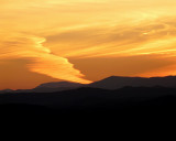 LIGHTNING-SHAPED SUNSET