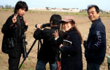 Daisuke and his familly birdwatching and photographing in the Ebro Delta