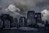 Stonehenge Very Dull day enhanced with Photoshop