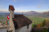 View from the Gruyere Chateau toward Broc