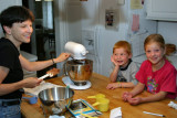 Maddy and Nick Help Mom make cookies.
