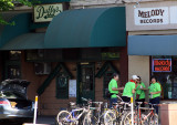 Social Walkers team gets fueled up in front of Duffys at 9 a.m.