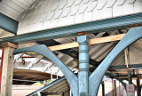 The canopy roof has been raised off its supports