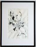 senza titolo (due facce), ink on paper, 55x38 (sold)