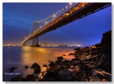 San Francisco Bay Bridge low tide