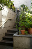 Cool shady steps on a hot sunny day